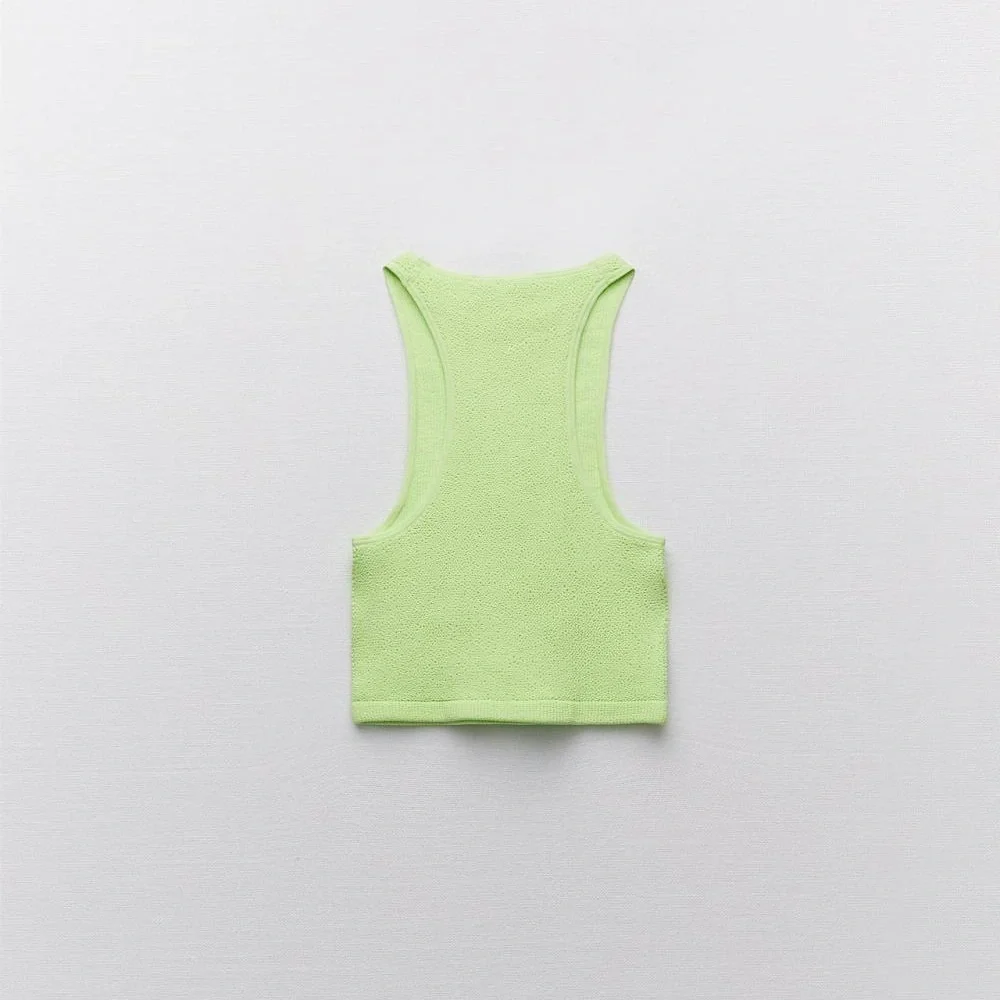 Zara Seamless Halter Top in Sea Green (XS/S) - Picture 6 of 8
